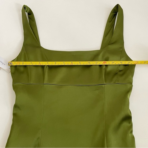 Aritzia Wilfred Shine Satin Mini Dress in Succulent Green NWT - Picture 11 of 12